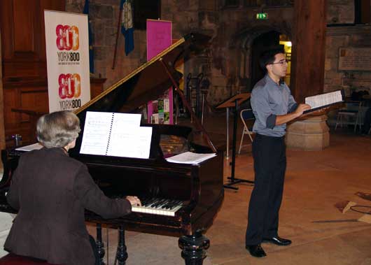Josephene Peach accompanies Benjamin