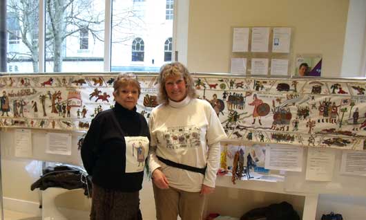 The first display of the tapestry, during the Viking Festival in February