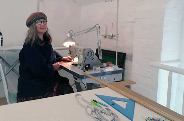 Jane Elmer at work in the studio