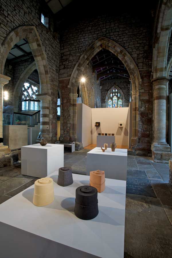 Some of the exhibits in the 13th century church