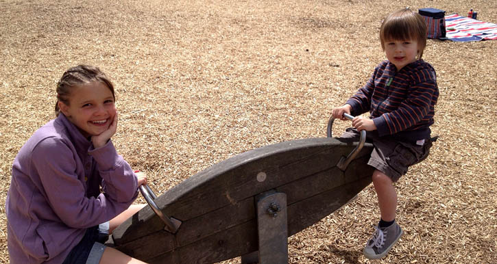 Taken for a ride: Imogen looks after her young apprentice