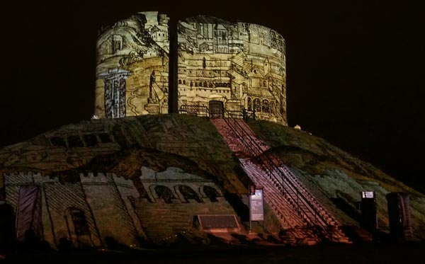 York illustrated cliffords-tower1-illuminate-2013