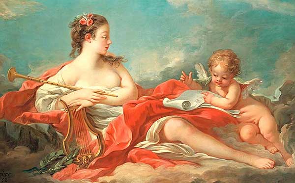The Muse Of Love Poetry by François Boucher. Photograph: Wikipedia