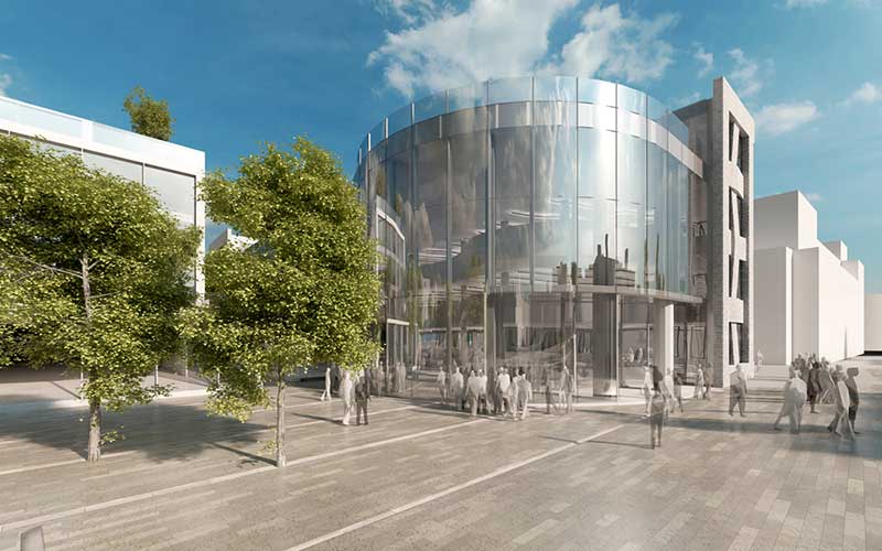 An artist's impression of the new Hiscox HQ planned for Hungate