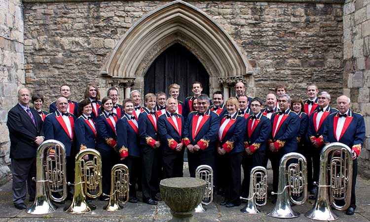 York Railway Institute Band play the food festival marquee