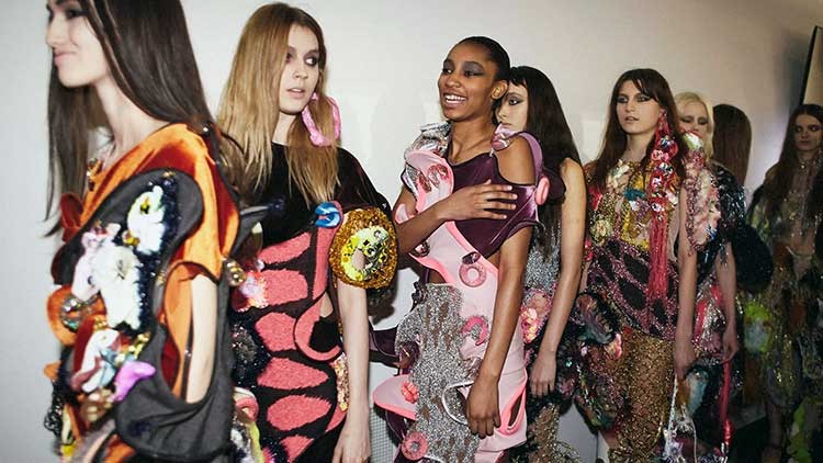 Backstage at Matty's graduate show