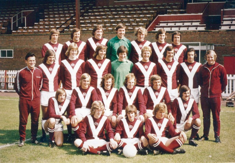 With the York City squad for the 1974-75 season: their one and only time in the second tier of English football