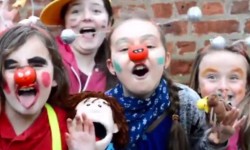 Hundreds of York children pull funny faces on viral video hit