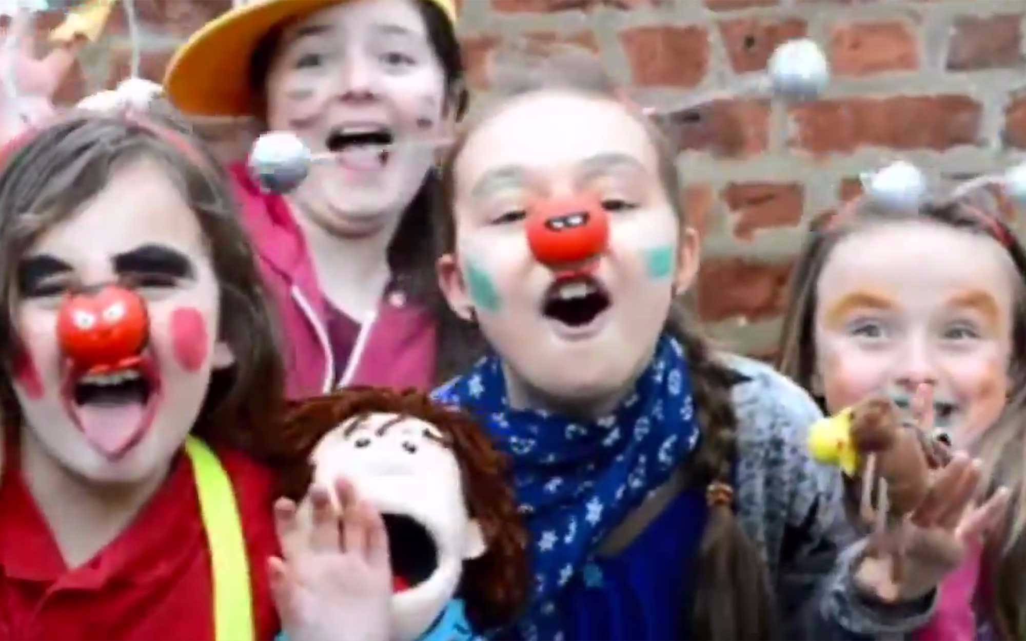 Hundreds of York children pull funny faces on viral video hit