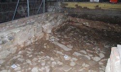 Cobbled street uncovered beneath York Theatre Royal stage