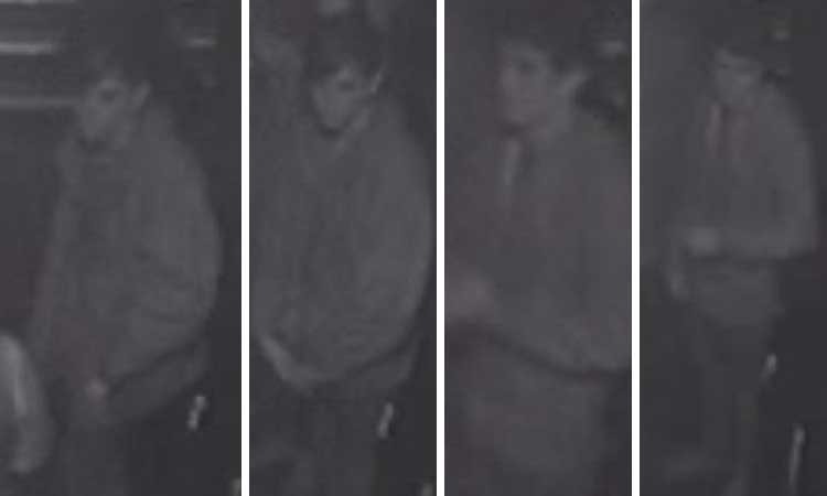 CCTV stills of the man the police want to talk to