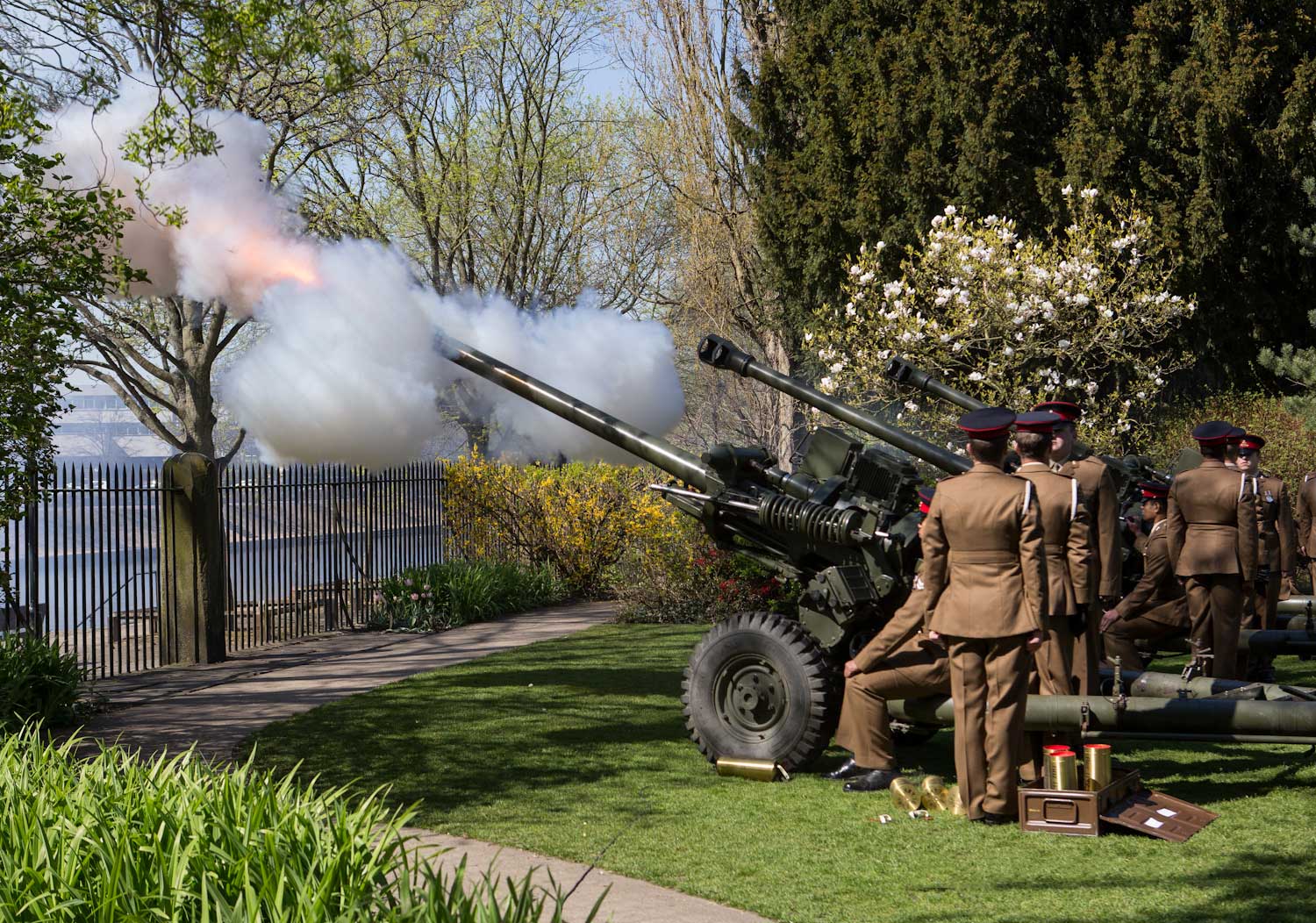 Pictured: Queen’s birthday goes with a bang.<br>And 20 more bangs…