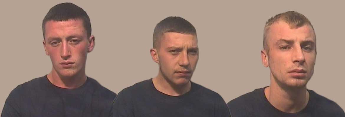 Pictured: The three men jailed for killing 21-year-old Sam Wilson