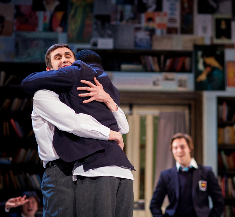 Posner (Steven) shares a moment with Dakin (Kedar Williams Stirling) in The History Boys