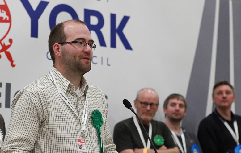 Recently-elected Green councillor for York Lars Kramm. Photograph: City of York Council