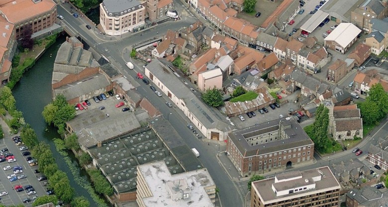 An aerial view of Piccadilly shows the size of the Reynard's Garage site. Photograph: Bing Maps