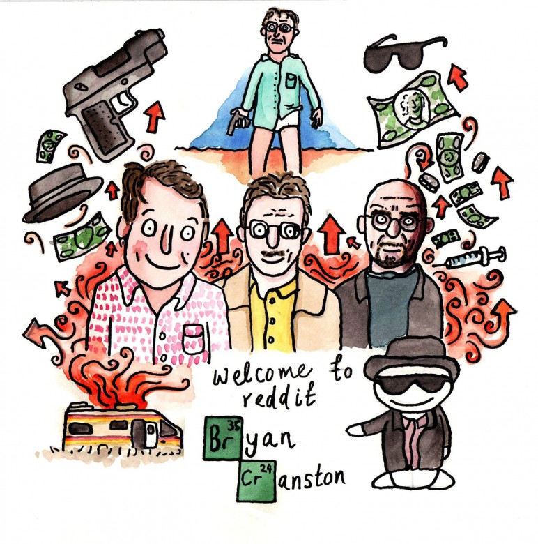 A Breaking Bad-style watercolour for Bryan Cranston