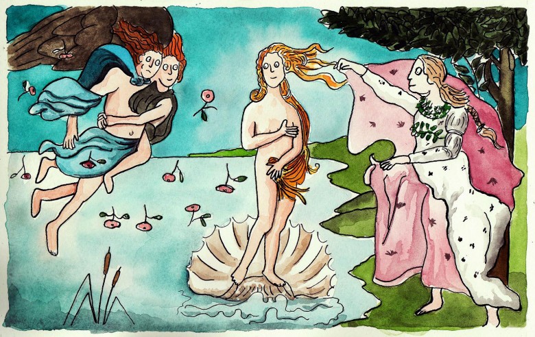 Botticelli's The Birth of Venus reinterpreted