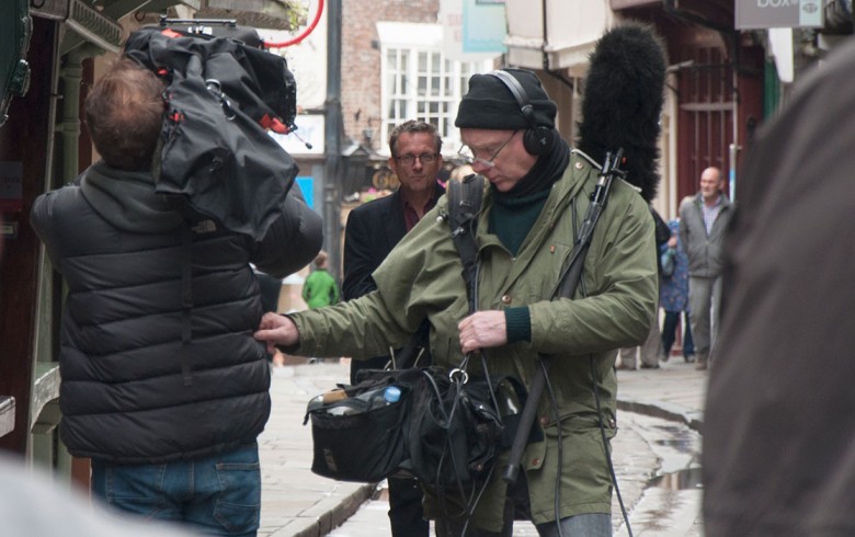 The crew are ready for a take