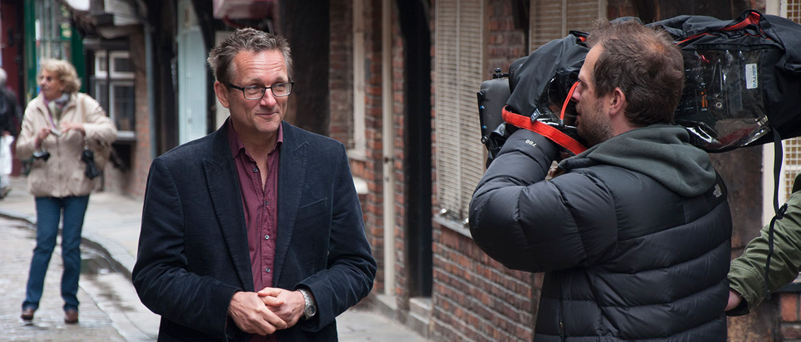 Pictured: BBC star films choc doc in heart of York