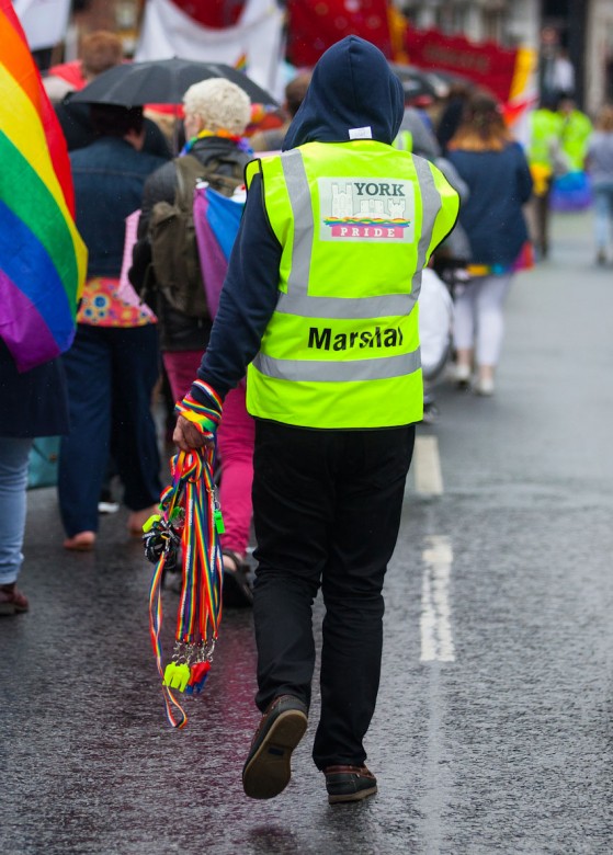 Even the marshals were ready with a rainbow or two. Photograph © Duncan Lomax / Ravage Productions