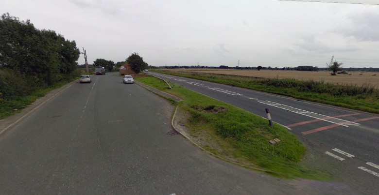 This is the layby near Dunnington where the attack happened. Photograph © Google Street View