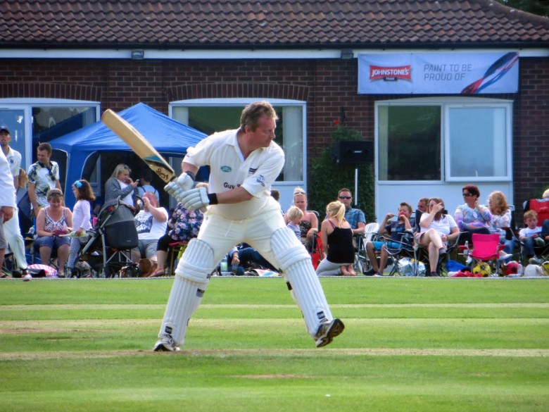 Ashley Metcalfe on the front foot