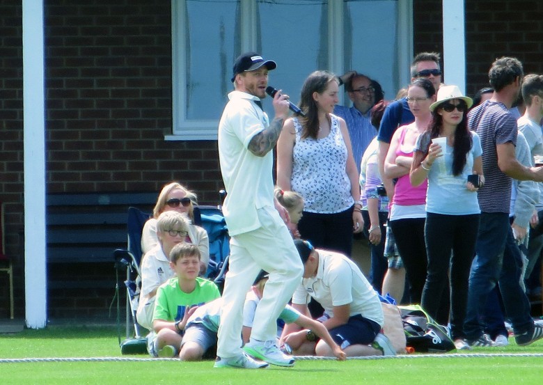 Matthew kept the crowd amused with his commentary