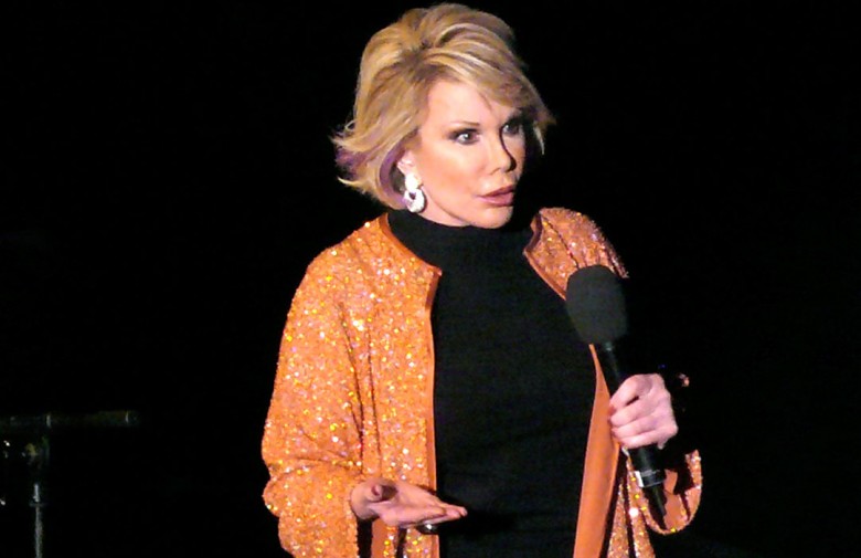 Joan Rivers. Photograph © Underbelly Limited on Wikimedia Commons