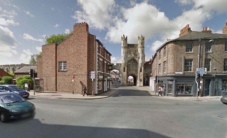 The crossroads separating Monk Bar from Monkgate. Photograph: Google Street View