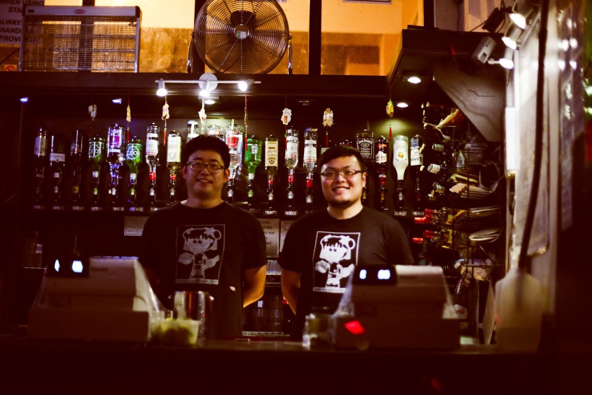 Behind the bar