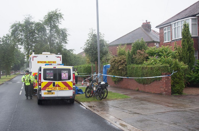 Police at the scene on Hamilton Drive West, York. Photograph: YorkMix