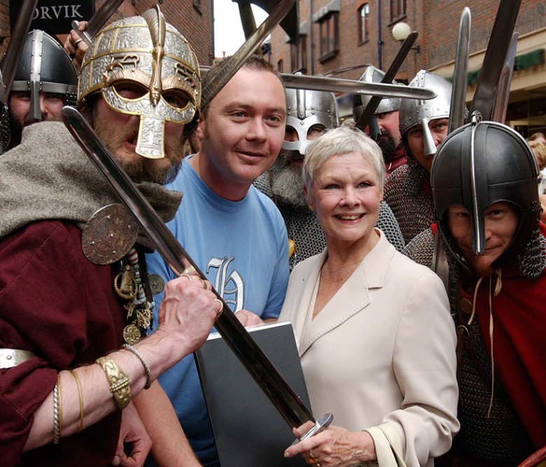 Dame Judi greets the 13 millionth visitor to Jorvik