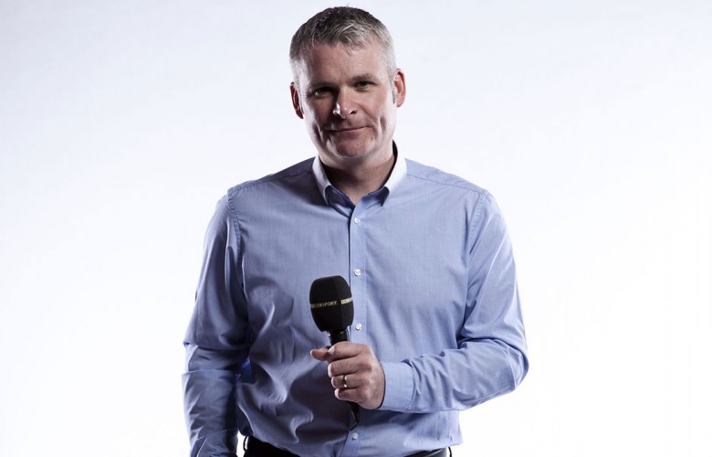 Our man with the mike: Guy Mowbray. Photograph: BBC/ Andrew Hayes-Watkins