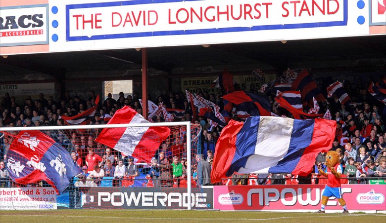 In cheerful voice… the City fans. Photograph: York City FC