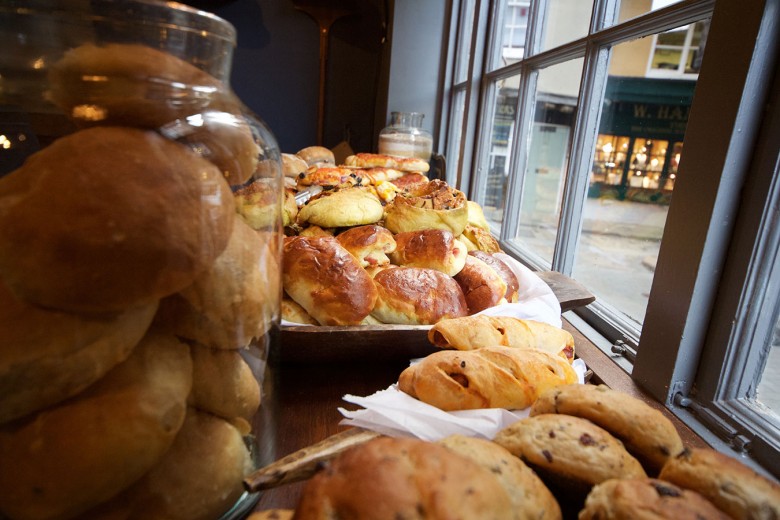 The rolls in the jar are made with half sourdough, half bread flour