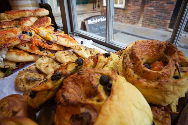 Some of the tempting treats in the Bluebird window
