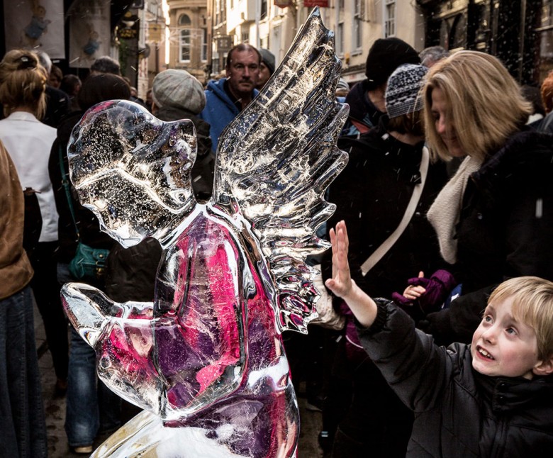 The ice sculptures are popular with all ages. Photograph © Allan Harris on Flickr