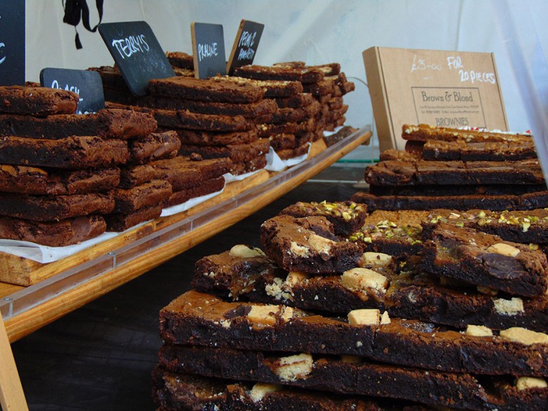 Every kind of brownie imaginable... plus a few more. Photograph: Katy Sandalls 