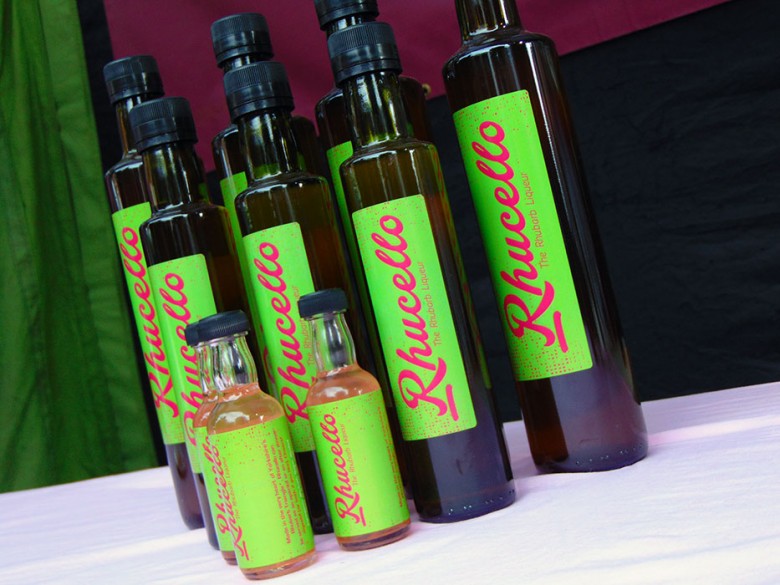 Rhubarb liqueur is a sweet and fruity addition to the Food Festival. Photograph: Katy Sandalls