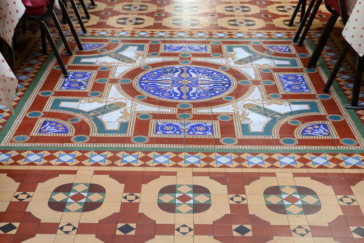 The floor of the atrium