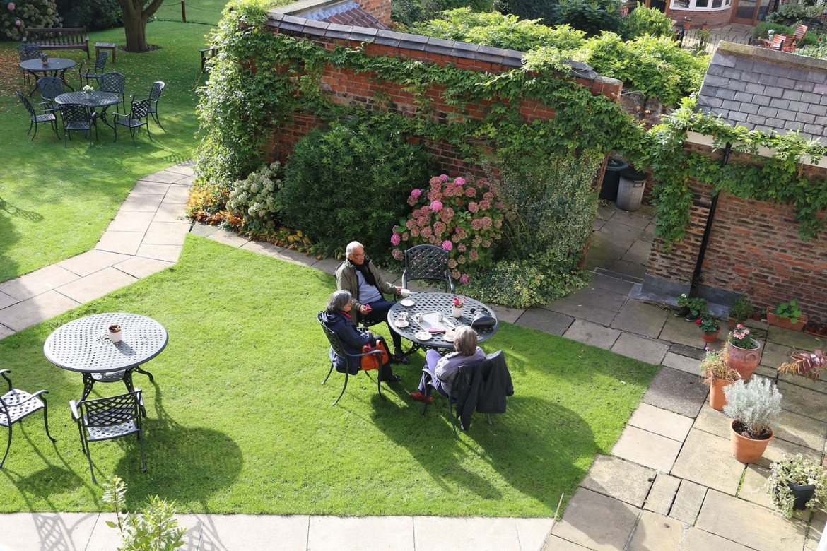 The view onto the garden from the first floor
