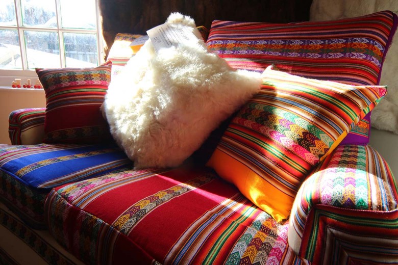 Take a seat… an Essence Of Peru living room sofa