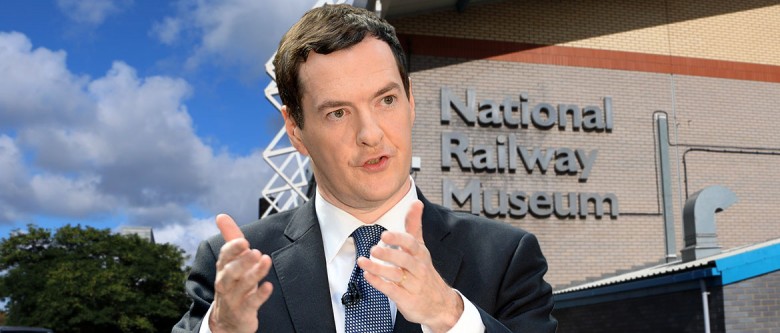 The man with the money: George Osborne heads to the NRM. Photographs: HM Treasury / YorkMix