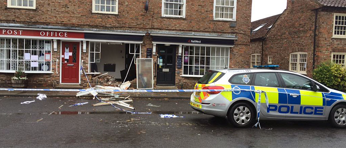 Digger-wielding raiders wreck York bank and steal cash machine