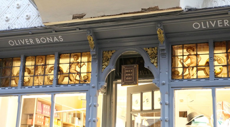 The stained glass and bible give away the building's long history
