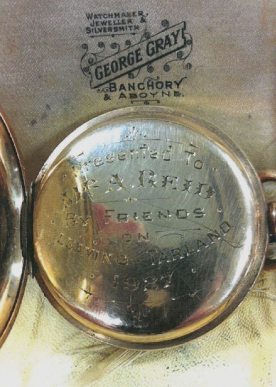 The engraving on the watch (photographed by an iPhone by the looks of it)