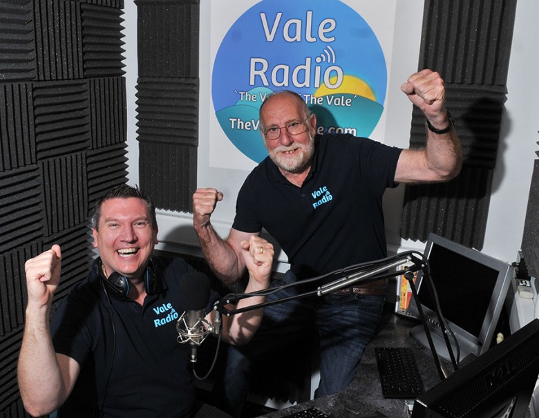 Chris Mardsen and Dougie Weake count down to the DAB launch at Vale Radio