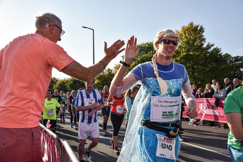 Harry Gration high-fives a beautiful princess