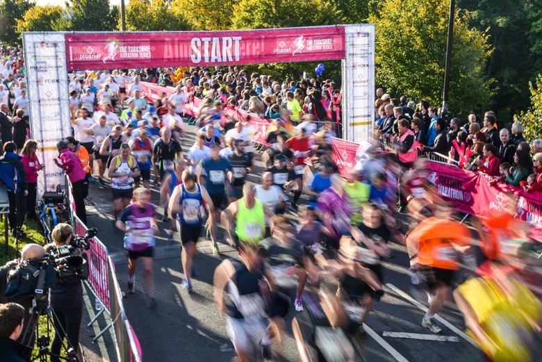 And they're off…